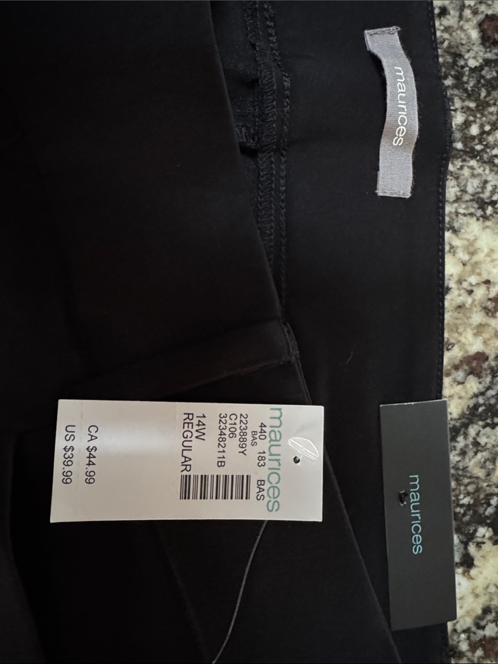 Maurices Black Women’s dress pants